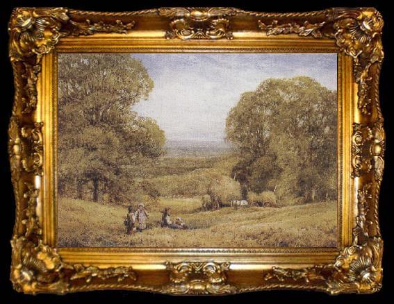 framed  henry john sylvester stannard Children at the Edge of a Hay field (mk37), ta009-2